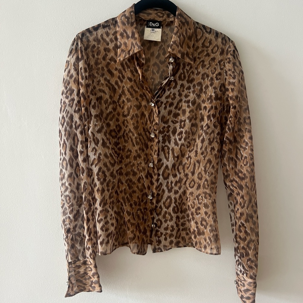 Dolce & Gabbana Leopard Print Blouse